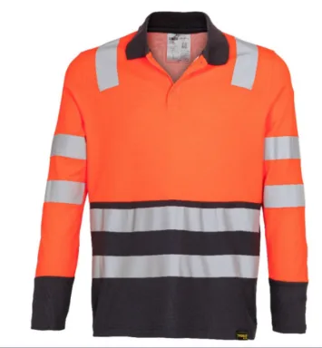 Camisa Hi-Vis de Trabajo Naranja con Reflejos