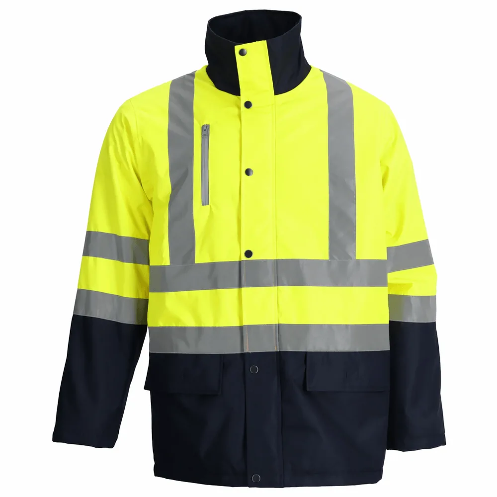 PARKA TÉRMICA BICOLOR ALTO TRÁFICO Azul Marino Reflectante