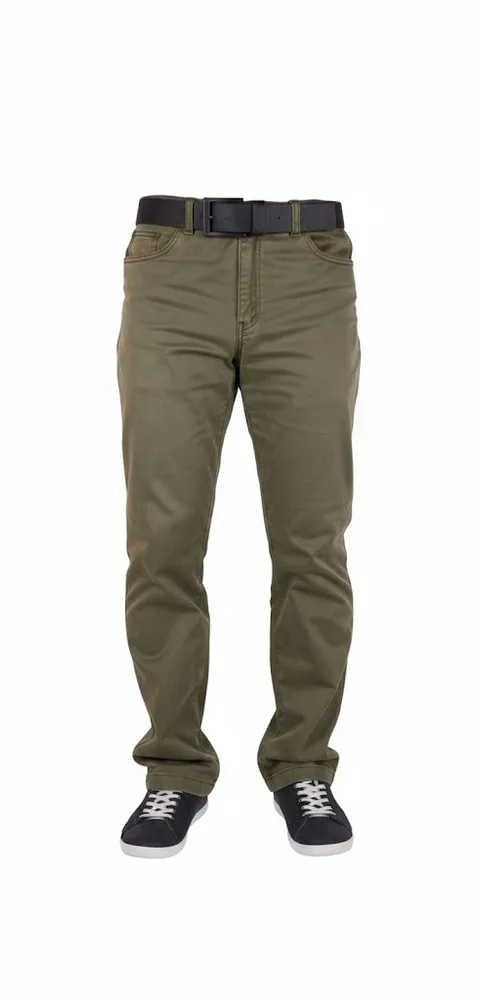 Pantalón Chino Casual Verde Oliva Unisex Slim Fit