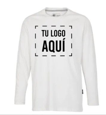 Polera Manga Larga Blanca Unisex Personalizable