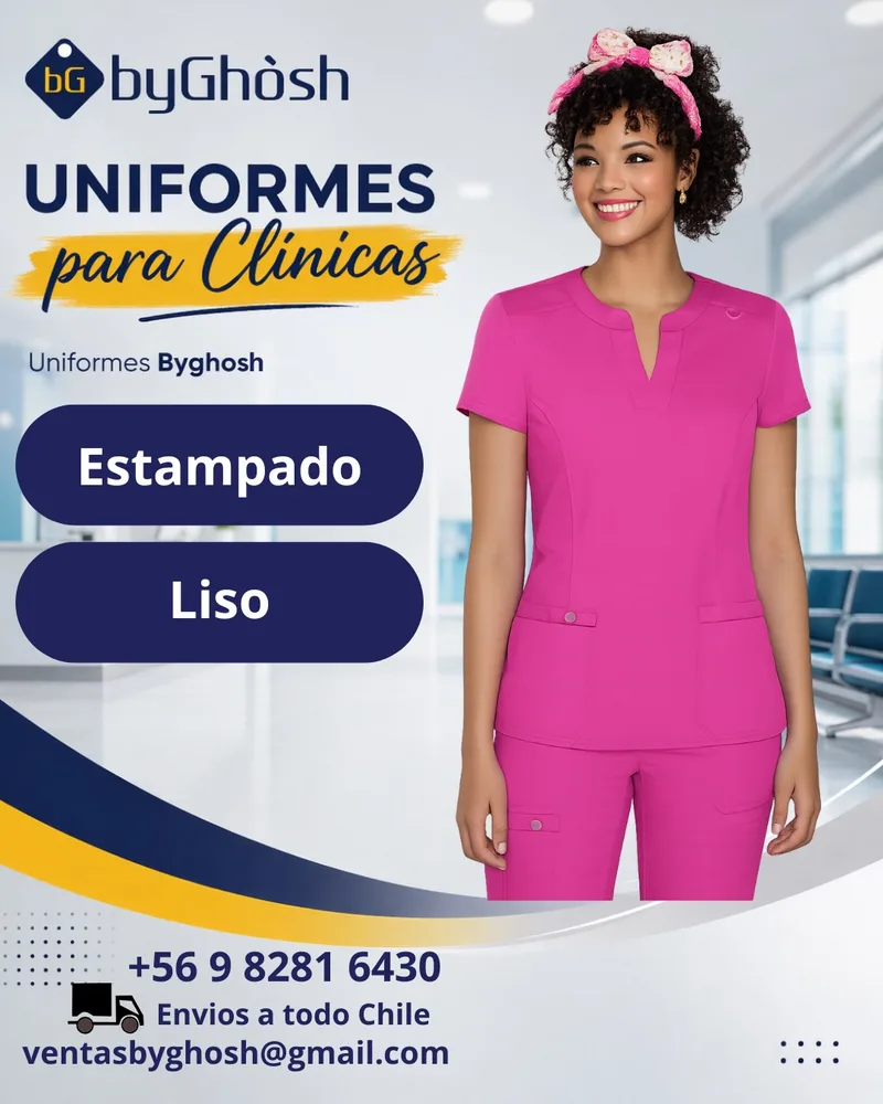 Uniforme Clínico Estampado Liso Pink