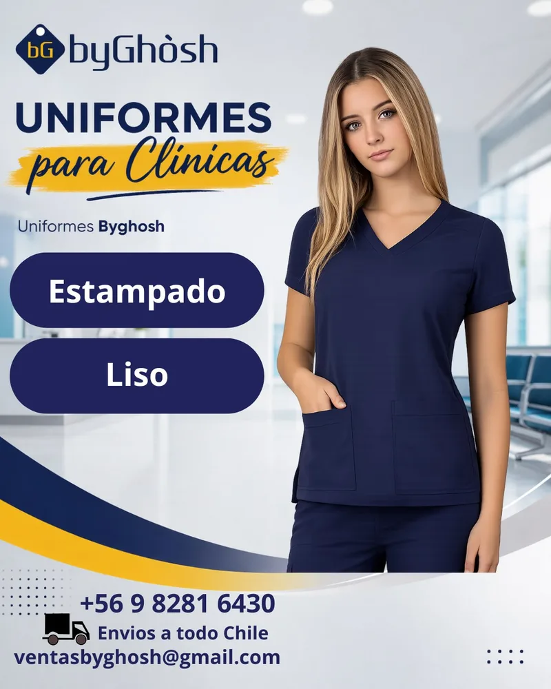 Uniforme Clínico Estampado Liso Dark Blue