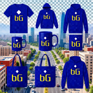 Merchandising Corporativo “bG” – Camiseta, Sudadera, Taza y Bolsa | Personalizable con Tu Logo | Ideal para Empresas, Eventos y Regalos